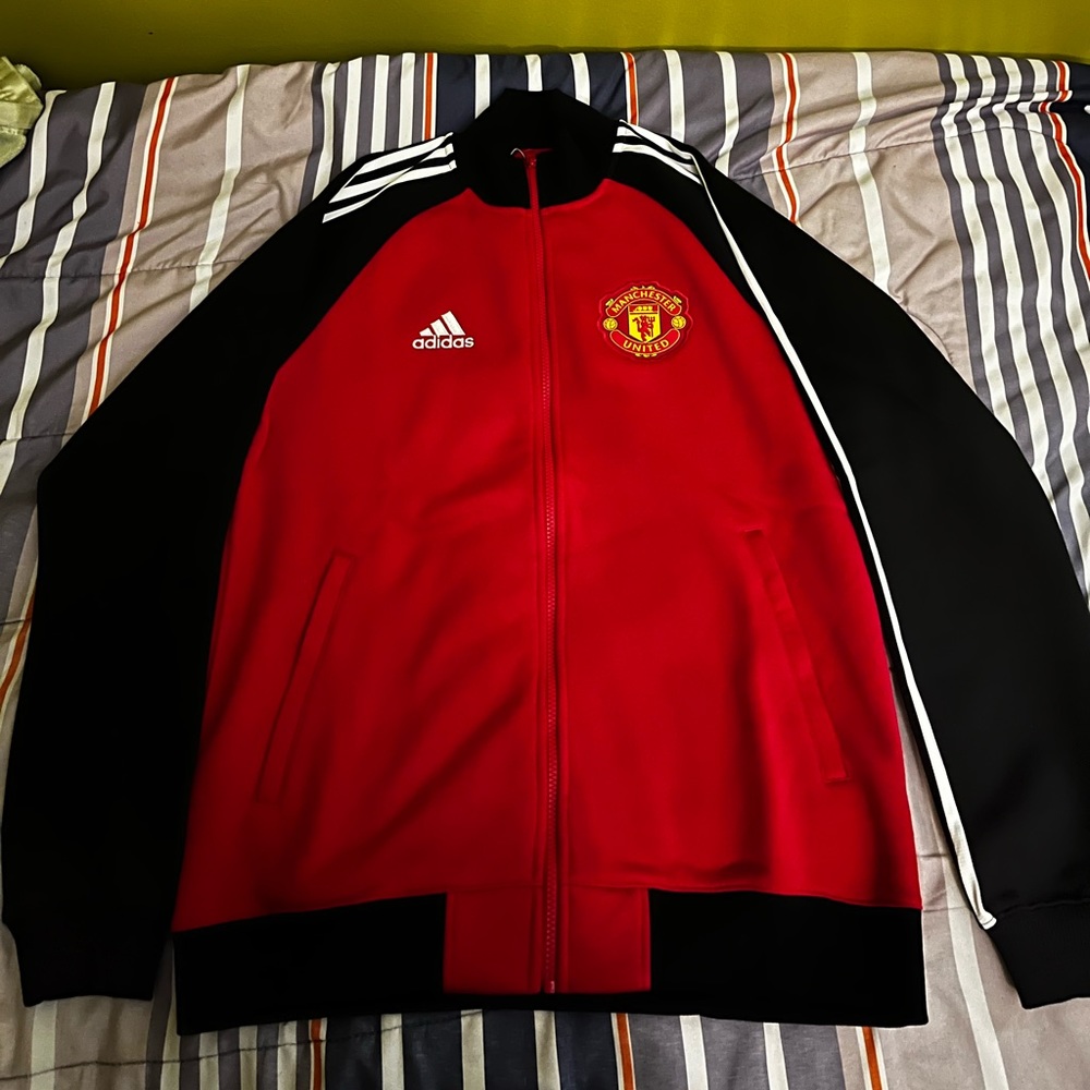 Manchester United 2021 22 Adidas Soccer Anthem Jacket Men's M